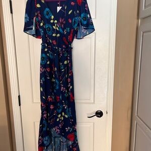 Parker High-low Ruffle dress Valencia Eclipse